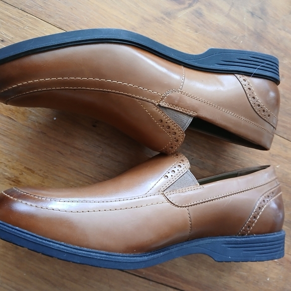 Men\'s Hush Puppies Brown Leather Slip-On Loafers Sx 11W. main image 4